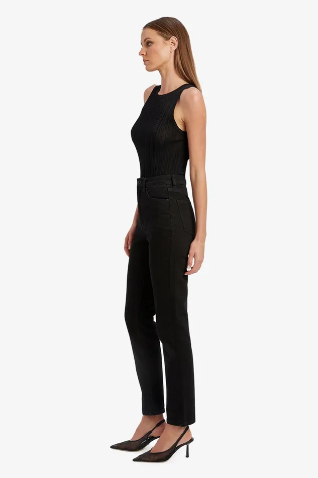 Bardot Straight Jean Women Heidi Straight Full Leg In Black Black Bardot Straight Jean Women Heidi Straight Full Leg In Black Black