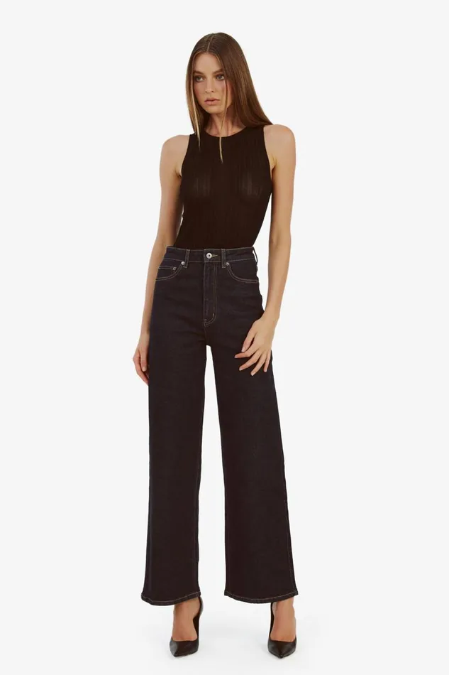Bardot Wide Jean Women Heidi Wide Leg Jean In Dark Dark Bardot Wide Jean Women Heidi Wide Leg Jean In Dark Dark