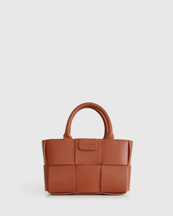 Belle and Bloom Handbags Women Little Love Woven Crossbody Bag 8211 Camel