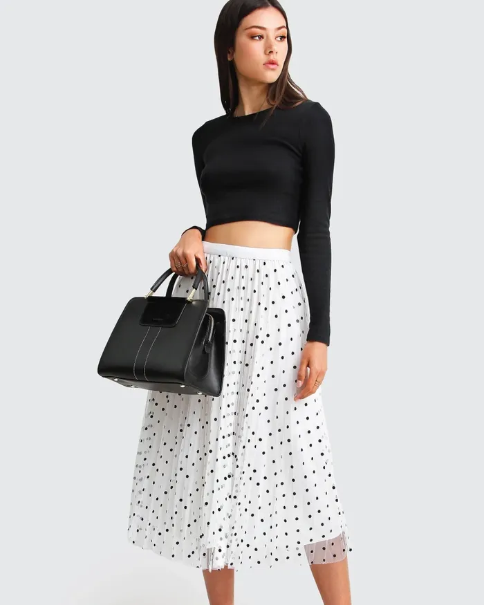 Belle and Bloom Mixed Feeling Reversible Skirt 8211 White Women Pants and Skirts