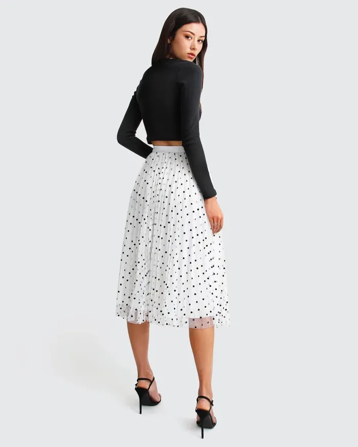 Belle and Bloom Mixed Feeling Reversible Skirt 8211 White Women Pants and Skirts
