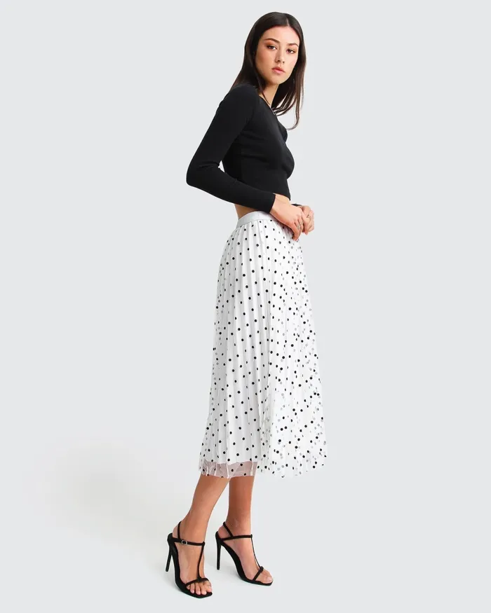 Belle and Bloom Mixed Feeling Reversible Skirt 8211 White Women Pants and Skirts