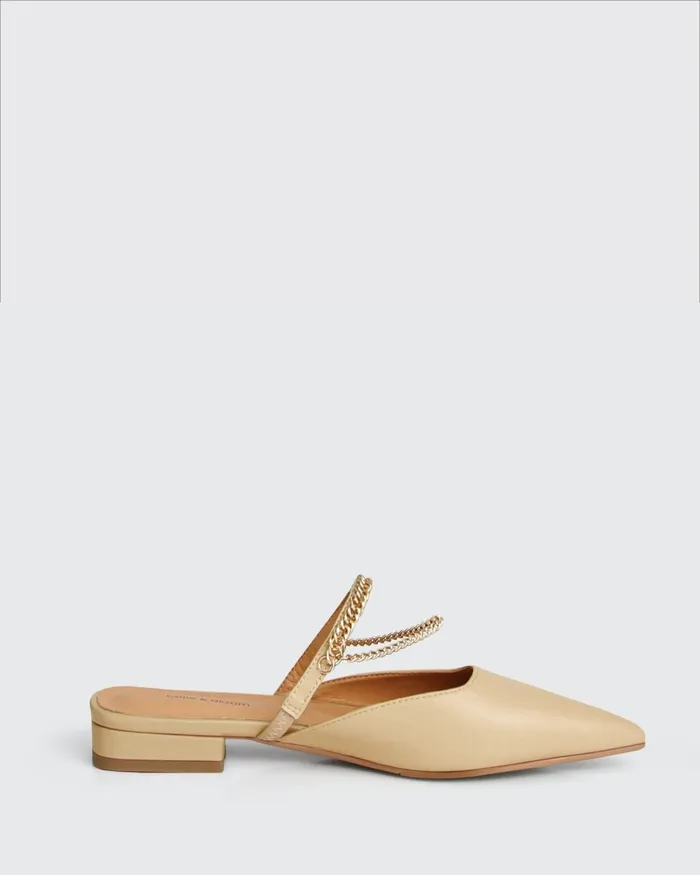 Belle and Bloom On The Go Leather Flat 8211 Sand Women Shoes