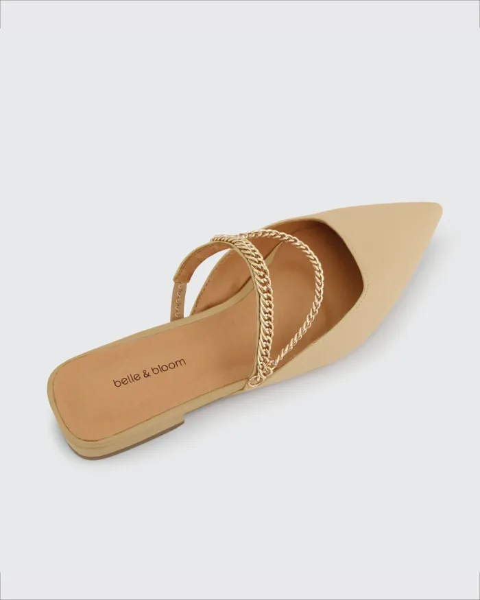 Belle and Bloom On The Go Leather Flat 8211 Sand Women Shoes