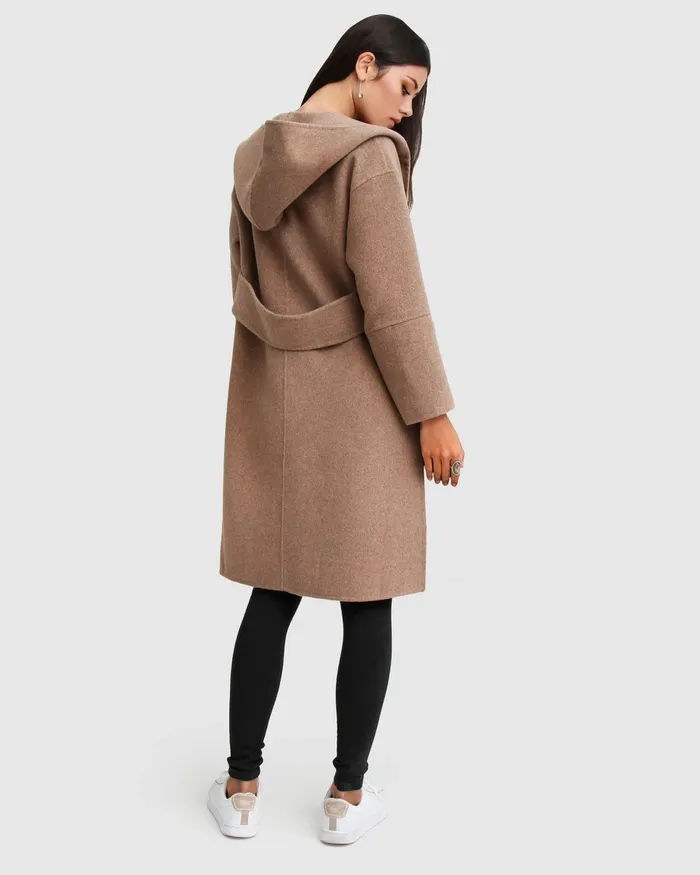Belle and Bloom Walk This Way Wool Blend Oversized Coat 8211 Oat Women Coats and Jackets