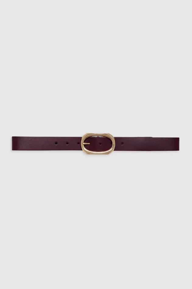 Belts Women ANINE BING Signature Link Belt 8211 Bordeaux