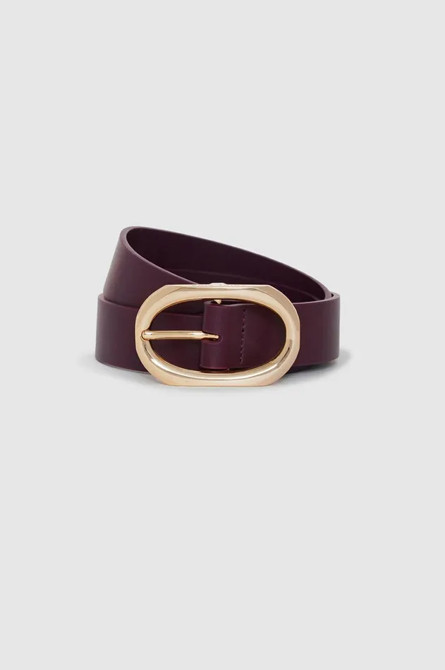 Belts Women ANINE BING Signature Link Belt 8211 Bordeaux