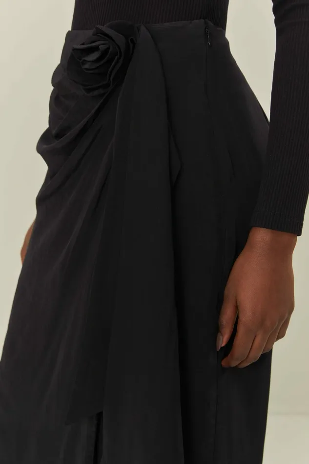 Black Midi Skirt Women FARM Rio Skirts Black Midi Skirt Women FARM Rio Skirts