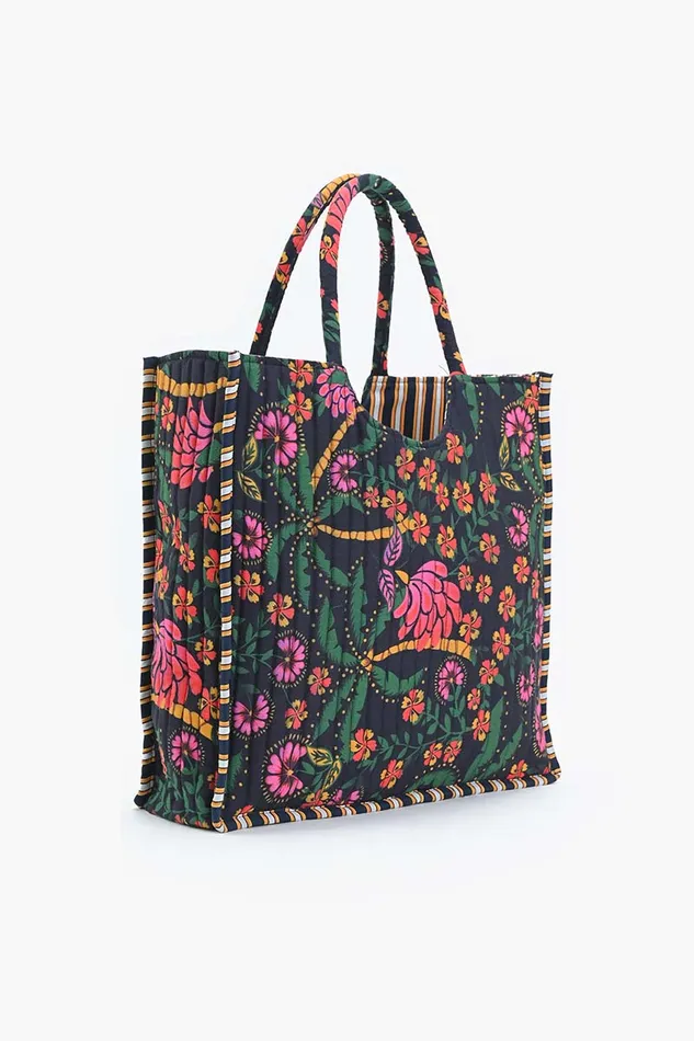 Black Multi Floret Shoulder Bag Black Multi Floret Shoulder Bag