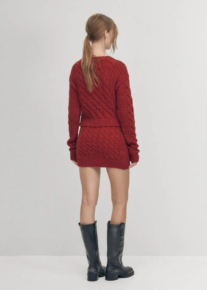 Blossom Red Tricot Sweater Women ALOHAS Sweaters Cardigans