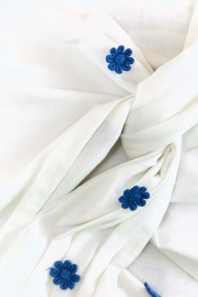 Blue Flowers Long Sleeve Crop Top Women FARM Rio Crop Tops Blue Flowers Long Sleeve Crop Top Women FARM Rio Crop Tops