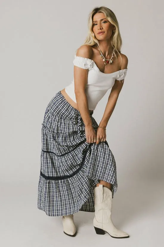 Bohme Ace Ribbed Top In White Ivory Women Tees and Tanks