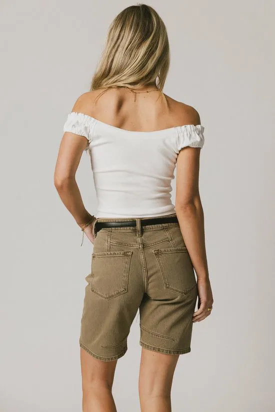 Bohme Ace Ribbed Top In White Ivory Women Tees and Tanks