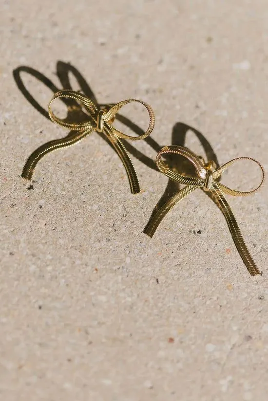Bohme Alicia Bow Earrings Silver Women Jewelry