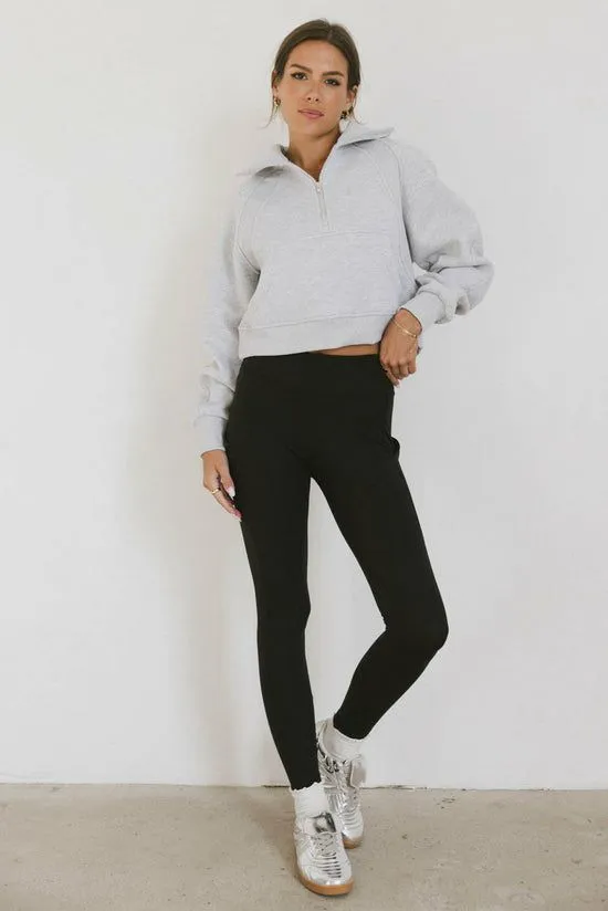 Bohme Alyssa Half Zip In Heather Grey Heather Grey Women Sweaters