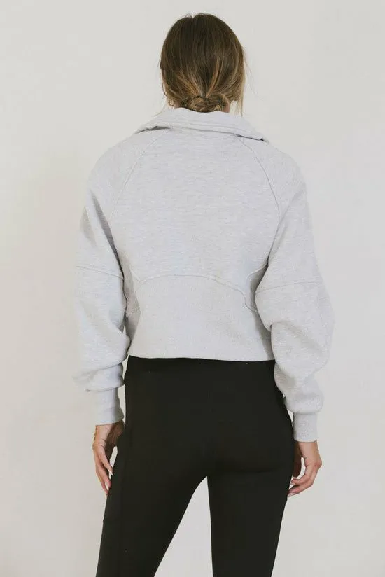 Bohme Alyssa Half Zip In Heather Grey Heather Grey Women Sweaters
