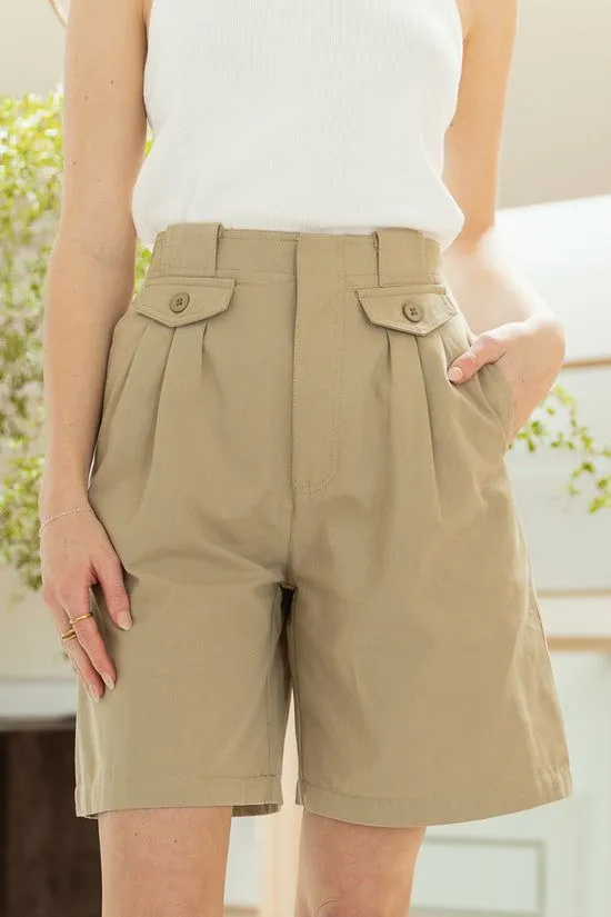 Bohme Amelia Bermuda Shorts In Sage Sage Women Bermudas