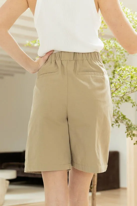 Bohme Amelia Bermuda Shorts In Sage Sage Women Bermudas