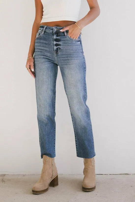 Bohme Amelia Straight Leg Jeans In Medium Wash Medium Wash Women All Bottoms
