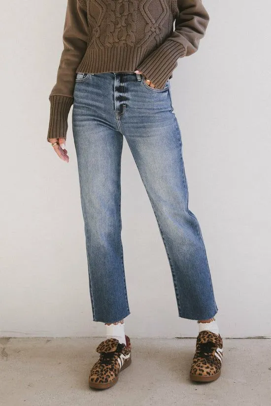 Bohme Amelia Straight Leg Jeans In Medium Wash Medium Wash Women All Bottoms