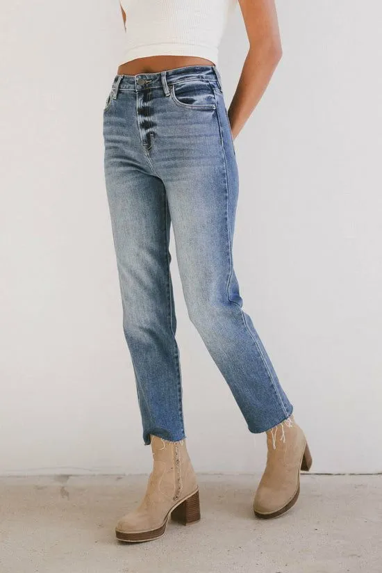 Bohme Amelia Straight Leg Jeans In Medium Wash Medium Wash Women All Bottoms