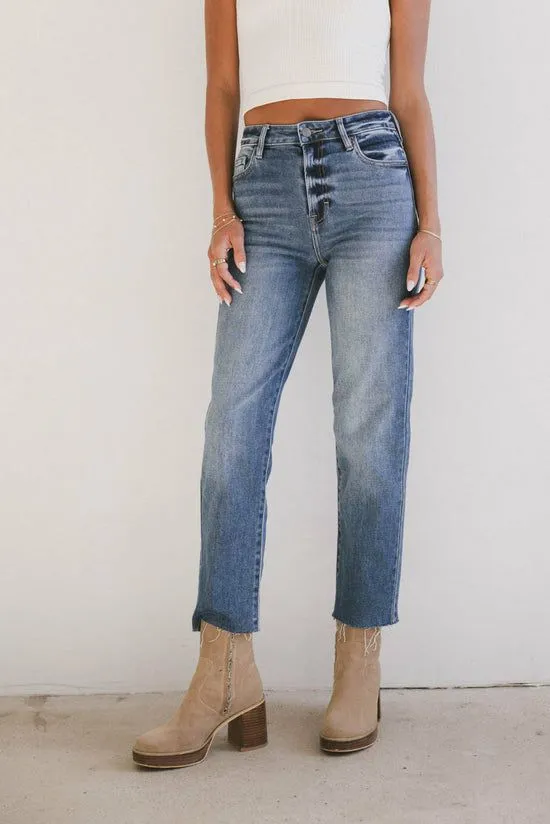 Bohme Amelia Straight Leg Jeans In Medium Wash Medium Wash Women All Bottoms