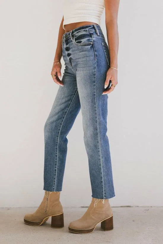 Bohme Amelia Straight Leg Jeans In Medium Wash Medium Wash Women All Bottoms