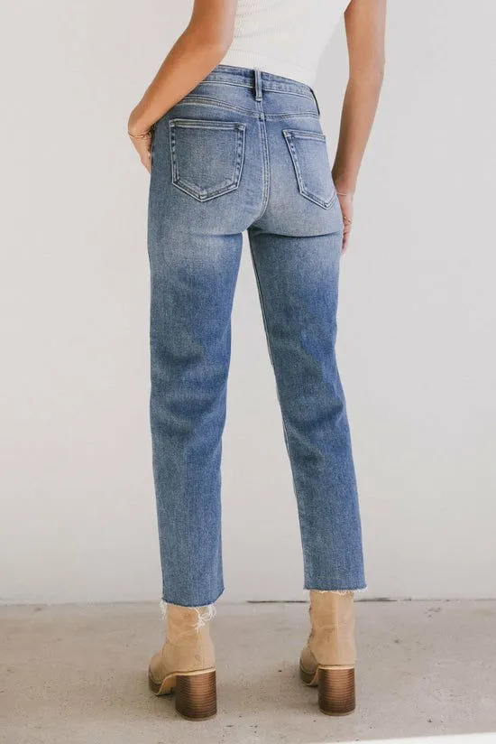 Bohme Amelia Straight Leg Jeans In Medium Wash Medium Wash Women All Bottoms