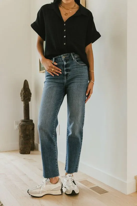 Bohme Amelia Straight Leg Jeans In Medium Wash Medium Wash Women All Bottoms