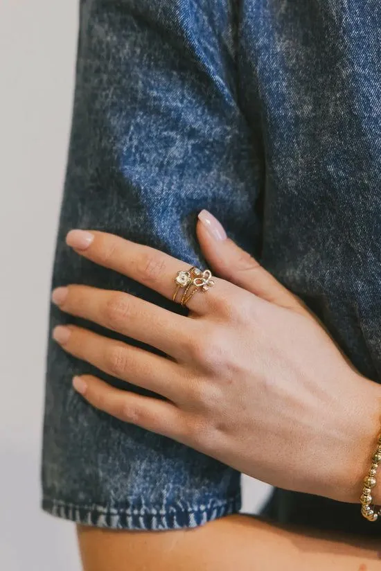 Bohme Andrus Three Ring Bundle Gold Women Jewelry