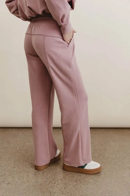 Bohme Balance Wide Leg Pants In Mauve Mauve Women All Bottoms