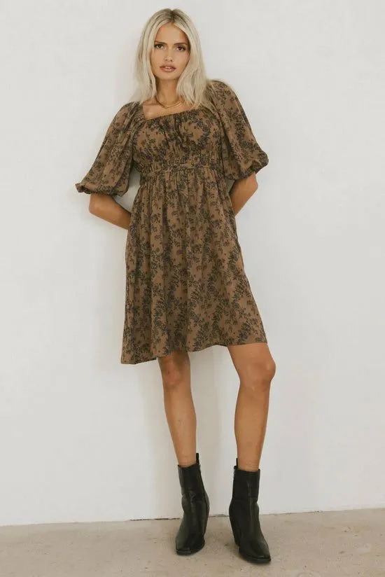 Bohme Bellamy Mini Dress In Brown Brown Women Dresses