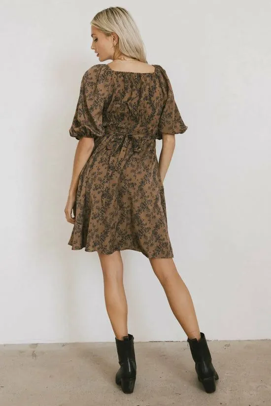 Bohme Bellamy Mini Dress In Brown Brown Women Dresses