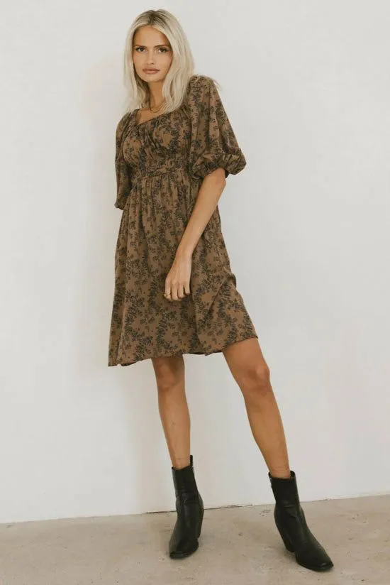 Bohme Bellamy Mini Dress In Brown Brown Women Dresses