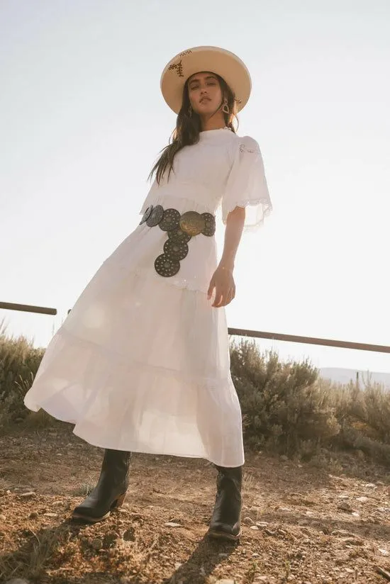 Bohme Berenice Eyelet Lace Dress White Women Dresses