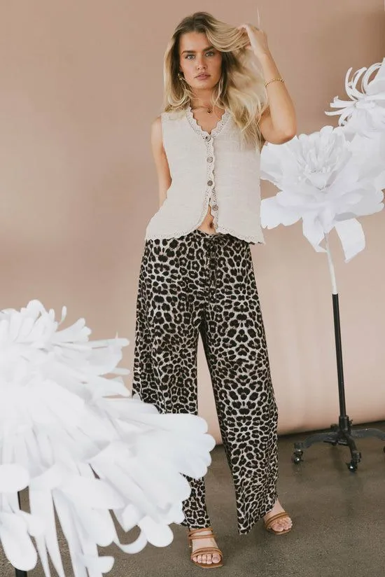Bohme Cecile Wide Leg Pants Leopard Women All Bottoms