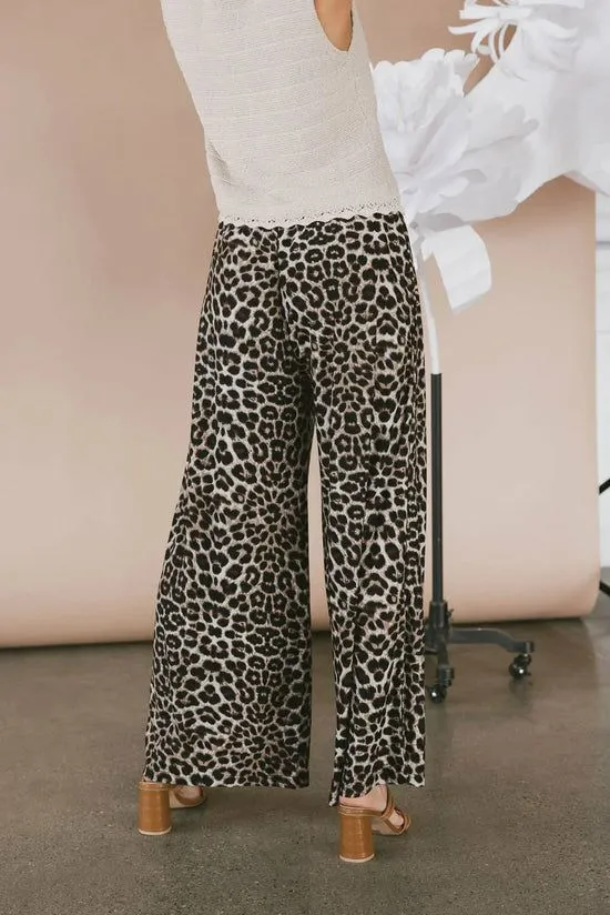 Bohme Cecile Wide Leg Pants Leopard Women All Bottoms