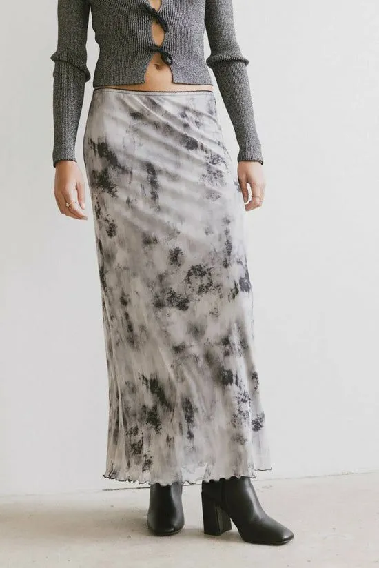 Bohme Chandler Abstract Maxi Skirt In Grey Grey Women Skirts