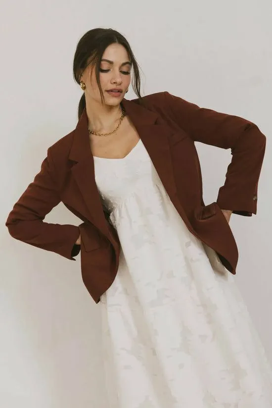 Bohme Crystal Blazer In Brick Brick Women Jackets