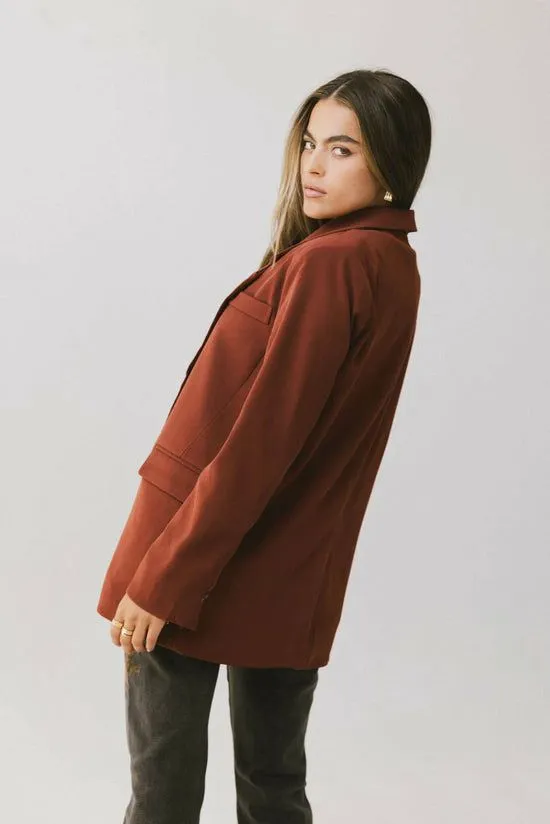 Bohme Crystal Blazer In Brick Brick Women Jackets