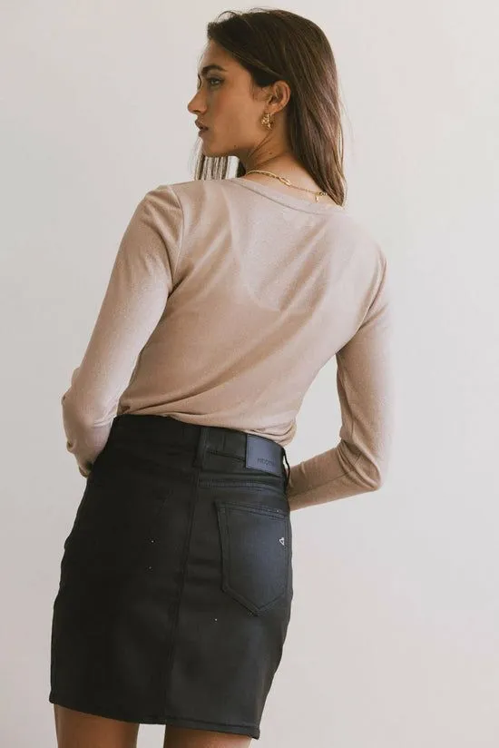Bohme Della Shimmer Top In Mauve Mauve Women Tees and Tanks
