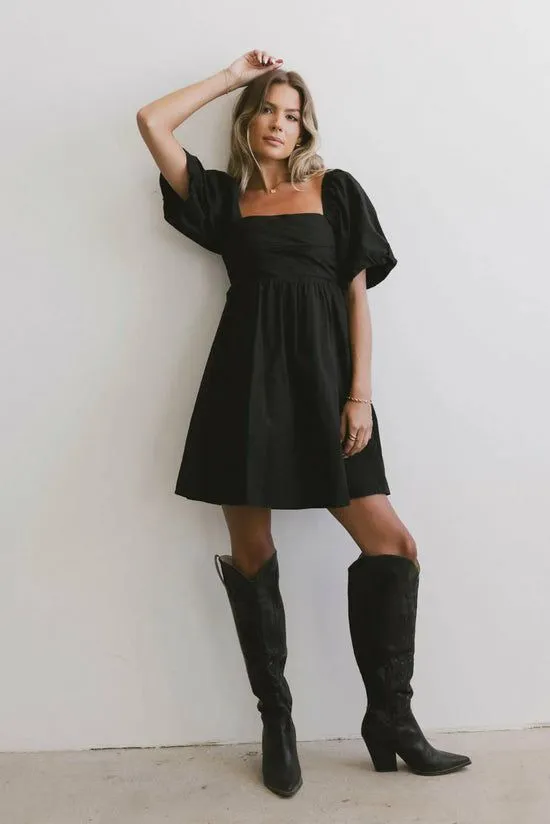 Bohme Dinah Pleated Mini Dress In Black Black Women Dresses