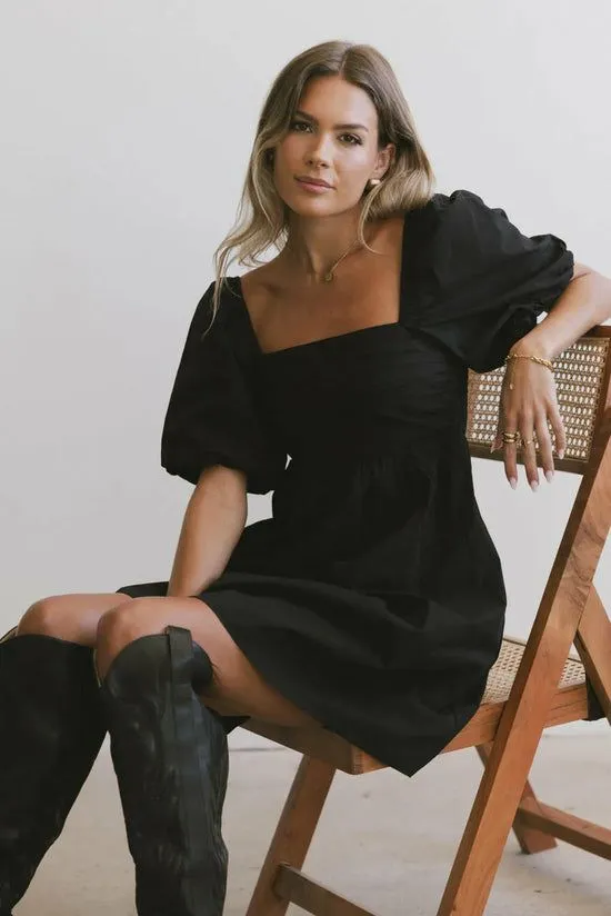 Bohme Dinah Pleated Mini Dress In Black Black Women Dresses