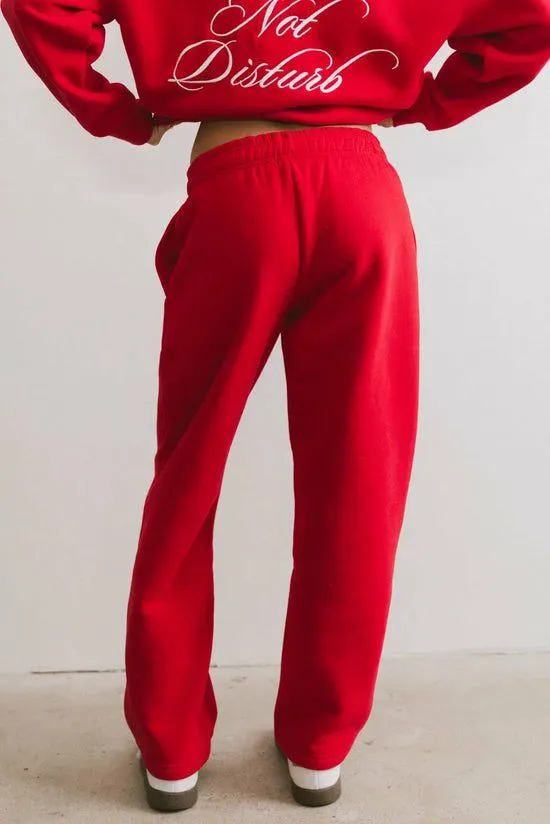 Bohme Do Not Disturb Sweatpants In Red Red Women Loungewear