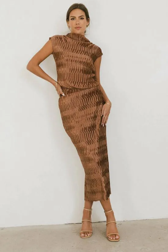Bohme Dream Textured Skirt In Copper Copper Women Skirts