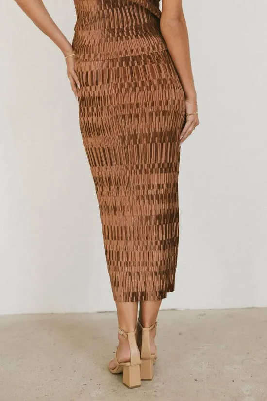 Bohme Dream Textured Skirt In Copper Copper Women Skirts