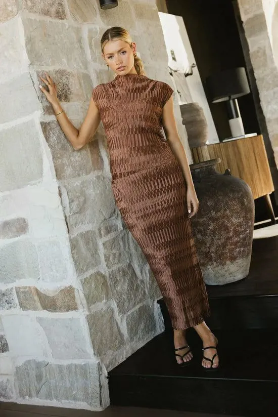 Bohme Dream Textured Skirt In Copper Copper Women Skirts