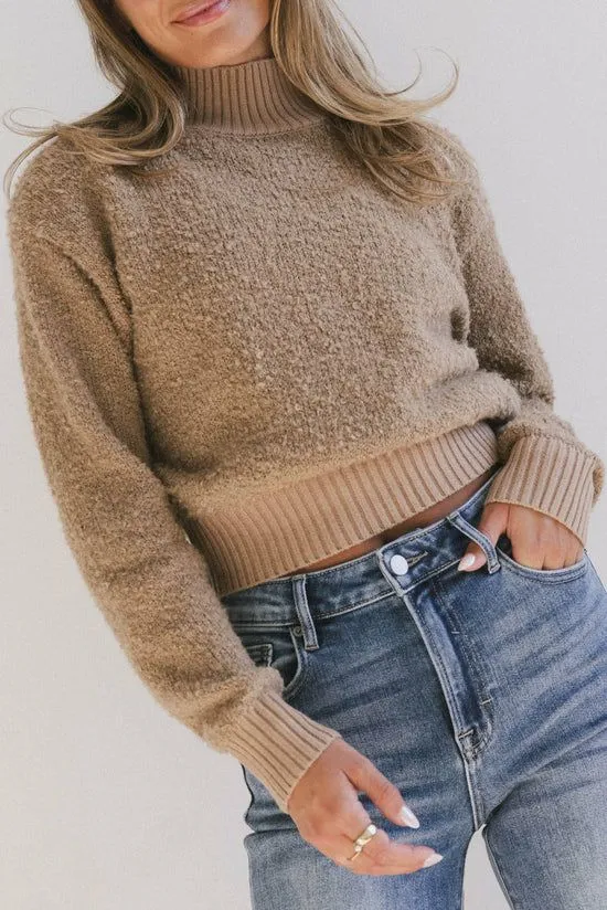Bohme Eloise Mock Neck Sweater In Taupe Taupe Women Sweaters