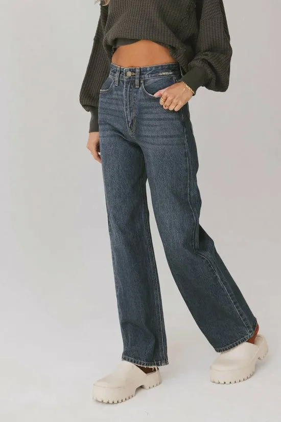 Bohme Emiliano Wide Leg Jeans In Dark Wash Dark Wash Women Denim
