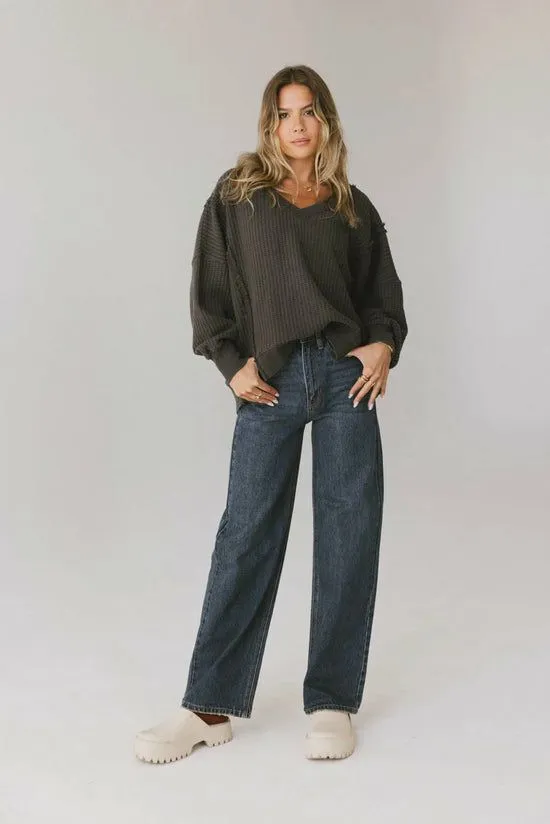 Bohme Emiliano Wide Leg Jeans In Dark Wash Dark Wash Women Denim